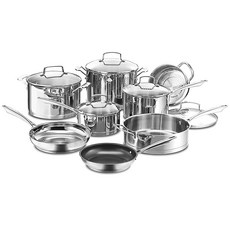Cuisinart 美膳雅 專業系列8種鍋具平底鍋具組, 內容參考, 不銹鋼