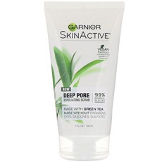GARNIeR 卡尼爾 Skin Active深層毛孔去角質磨砂膏 綠茶, 1個, 150ml