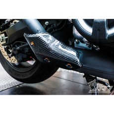 MOS TMAX530 正碳纖維排氣管前段外蓋