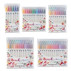 PENTEL 飛龍 SESW30C 水性雙頭柔繪筆套組 (6/12/18/24/30色可選) 繪畫筆 文具批發, 6色