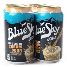 Blue Sky 凱恩糖奶油蘇打麩質, 6件, 355毫升