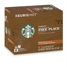 STARBUCKS 星巴克 派克市場膠囊咖啡 適用K-Cups咖啡機 24入, Tory Faction Pike Place 中度烤肉, 12.5克