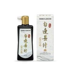 雄獅金墨 過年寫春聯金色墨汁180cc，書法繪畫專用, 1瓶