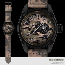 ELEGANTSIS 數位迷彩‧前衛軍式風-軍綠 腕錶 時尚軍事風 潮流配件
