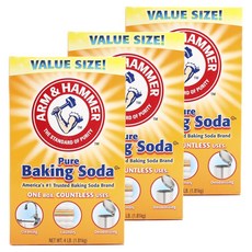 ARM & HAMMER 鐵鎚牌 食品級小蘇打粉, 3個, 1.81kg