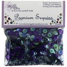 BuTTons GALORE&More 混合亮片裝飾品 20g, 1組, Grape