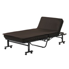 Simple Life MTN 14段可調折疊床 45公分床高 附10公分記憶棉墊 免組裝 咖啡色, 咖啡