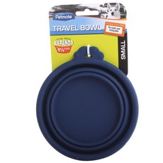 Petmate 寵物折疊式飼料碗, 1個, 藍色