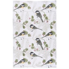 now DESIGNS 圖案印花棉質廚房毛巾, 1個, 山雀