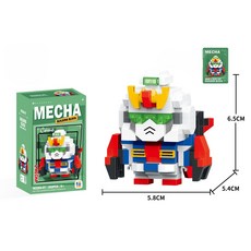 BRICKS 人形積木組裝卡通公仔積木 微顆粒拼裝兒童積木玩具, 07 機甲-Z者 292PCS 贈閃卡