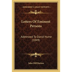 (英文圖書) Letters Of Eminent Persons: Addressed To David Hume (1849) 平裝版, Kessinger Publishing, 英文