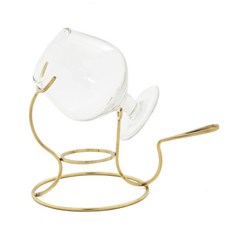 OLD DUTCH INTERNATIONAL 白蘭地加熱器茶燈&玻璃酒杯組, 1個, 金子