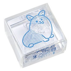 KING JIM HITOTOKI 冰塊水晶印章 柯基 33mm, 1個, 不適用