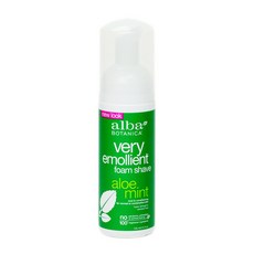 Alba Botanica 漿果潤膚剃須膏, Natural Aloe Mint, 1瓶, 145ml