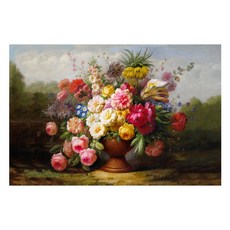 御畫房 古典花卉手繪油畫 60x90cm VF-77, 詳見包裝