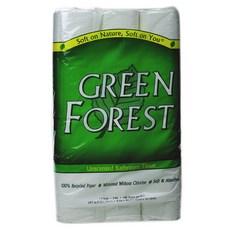 GREEN FOREST Unscented廁用捲筒衛生紙, 198張, 12捲