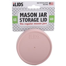 iLIDS 適合梅森罐存儲蓋常規, 淺粉色, 1個