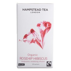HAMPSTEAD TEA 玫瑰果木槿花茶茶包, 20件, 1.5克
