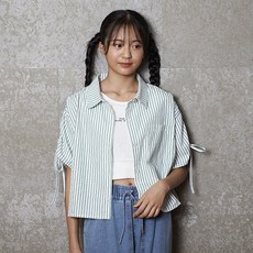 LOVETOXIC LTXC條紋抽繩短袖襯衫+內搭無袖背心套裝