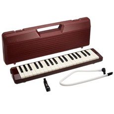YAMAHA 山葉 P-37D 37鍵口風琴 原廠公司貨 附短吹管 長吹管 收納盒, 紅棕色
