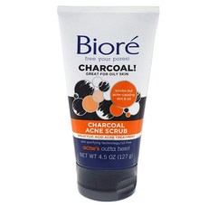 Biore 蜜妮 木炭磨砂去角質洗顏膏, 1個, 127克