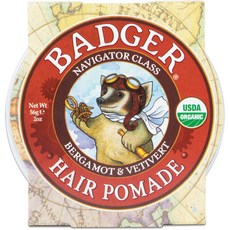 BADGER 佛手柑香根草男士髮油, 1個, 56g