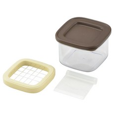 YOSHIKAWA 吉川 Home Bakery Club方形奶油切割盒, 1個, 黃色+棕色