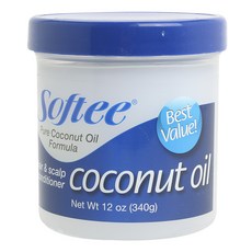 Softee 頭髮和頭皮護髮素椰子油, 1個, 340克