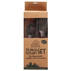 EcoSouLife 塑膠餐具組, 1個, 24件