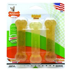 Nylabone 寵物犬潔牙咀嚼棒 雞肉口味 3入, 1個