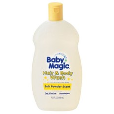 Baby Magic 孩童洗髮沐浴乳, Soft Powder Scent, 1個, 488ml
