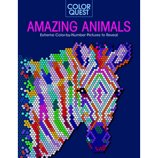 Color Quest: Amazing Animals: Extreme Color-By-Number Pictures to Reveal 平裝版, B.E.S., 英文
