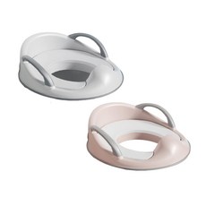 兒童馬桶學習坐墊 扶手馬桶輔助器 兒童馬桶坐便圈 坐便器 座便圈 免安裝兒童坐墊 PVC坐墊 台灣總代理 台灣出貨, 馬桶坐墊-尼羅灰:(贈透明無痕貼片), 尼羅灰