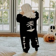 【Haru】Little Tini Shadow 萬聖節骷髏連身褲 寶寶造型服裝