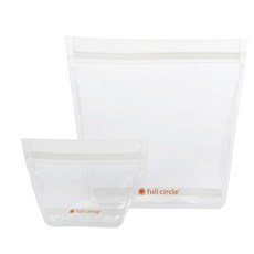 Full Circle ZipTuck 可重複使用旅行袋 夾鏈袋, 1個, 2入
