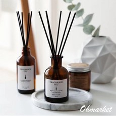 生活市集 棕瓶質感香薰擴香瓶 無火香燻精油 室內擴香瓶100ml 擴香棒, 1個, 100ml, 伯爵茶與小黃瓜