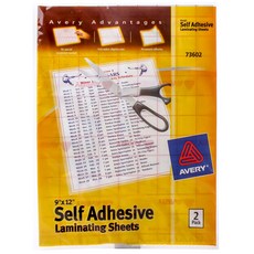 艾利自粘層壓板手塗膜 22.9 x 30.5cm, 白色的, 2件