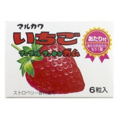 MARUKAWA 丸川 泡泡糖 草莓口味 6顆入, 33個