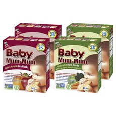 旺旺媽媽米餅 兒童米餅 50g, 4入, 蘋果+南瓜,蔬菜