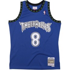 米切爾和內斯明尼蘇達森林狼隊球迷版球衣拉特里爾斯普雷維爾籃球球衣