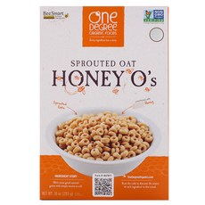 One Degree Organic Foods Honey O's甜甜圈穀物麥片, 1盒, 283g