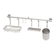 iDESIGN Austin 廚房牆壁收納盒炊具衣架, 1個, 緞