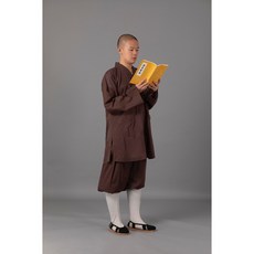弘喧佛教僧服短掛：棉布吸汗透氣僧人服裝，出家眾禮佛禪修外出適用, 灰