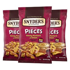 Snyder's 椒鹽脆餅片 蜂蜜芥末洋蔥口味, 3包, 226.8g