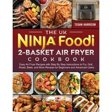 (英文圖書) The UK Ninja Foodi 2-Basket Air Fryer Cookbook: Easy Air Fryer Recipes with Step By Step Inst... 平裝版, Tegan Harrison, 英文