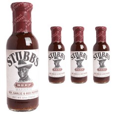 STUBB'S 大蒜紅胡椒醃牛肉風味燒烤醬, 4個, 340克