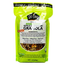 go Raw 無麩質格蘭諾拉麥片 蘋果肉桂口味, 1包, 454g