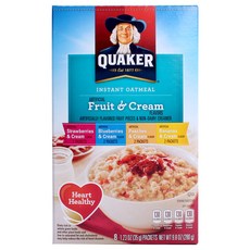 QUAKER 桂格 即食燕麥水果奶油套組全麥, 280克, 1個