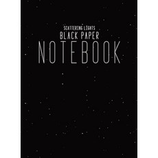Black Paper Notebook: Hardcover Lined Notebook With Black Pages 8.5x11 Minimalism Journal For Writing 精裝版, Scattering Lights Prints, 英文