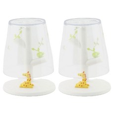 Hashy 迷你牙刷杯+杯架組, 2個, 長頸鹿